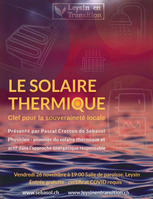Conférence Solaire Thermique Affiche Conférence Solaire Thermique Affiche